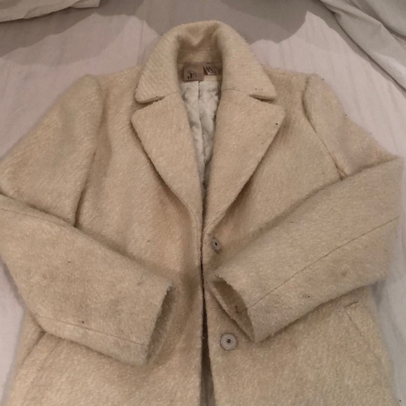 Forever 21 Cream mid length pea coat - Picture 1 of 5